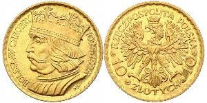 10 Zloty Second Polish Republic (1918 - 1939) Gold 