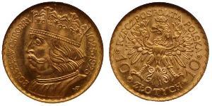 10 Zloty Zweite Polnische Republik (1918 - 1939) Gold 
