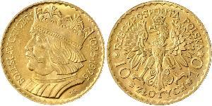 10 Zloty Zweite Polnische Republik (1918 - 1939) Gold 