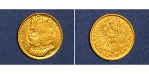 10 Zloty Zweite Polnische Republik (1918 - 1939) Gold 