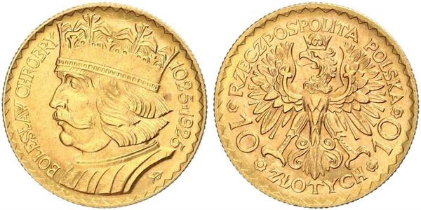 10 Zloty Zweite Polnische Republik (1918 - 1939) Gold 