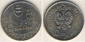 10 Zloty Volksrepublik Polen (1952-1990) Kupfer/Nickel 