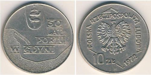 10 Zloty Volksrepublik Polen (1952-1990) Kupfer/Nickel 