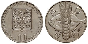 10 Zloty República Popular de Polonia (1952-1990) Níquel/Cobre 