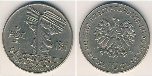 10 Zloty República Popular de Polonia (1952-1990) Níquel/Cobre 