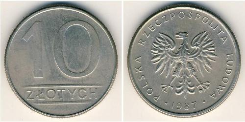 10 Zloty República Popular de Polonia (1952-1990) Níquel/Cobre 