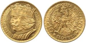 10 Zloty Seconda Repubblica Polacca (1918 - 1939) Oro 