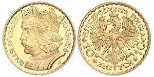 10 Zloty Seconda Repubblica Polacca (1918 - 1939) Oro 