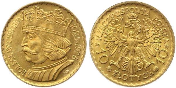 10 Zloty Seconda Repubblica Polacca (1918 - 1939) Oro 