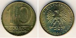 10 Zloty Repubblica Popolare di Polonia (1952-1990) Ottone 