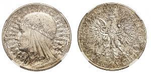 10 Zloty Segunda República Polaca (1918 - 1939) Plata Eduviges I de Polonia