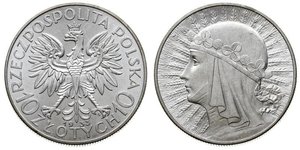 10 Zloty Segunda República Polaca (1918 - 1939) Plata Eduviges I de Polonia