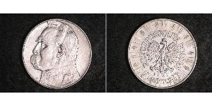 10 Zloty Segunda República Polaca (1918 - 1939) Plata Józef Piłsudski