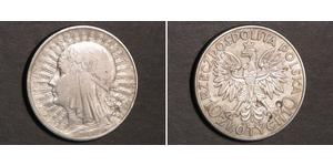 10 Zloty Segunda República Polaca (1918 - 1939) Plata Eduviges I de Polonia