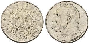 10 Zloty Segunda República Polaca (1918 - 1939) Plata Józef Piłsudski