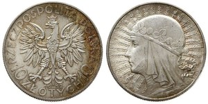 10 Zloty Segunda República Polaca (1918 - 1939) Plata Eduviges I de Polonia