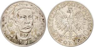 10 Zloty Segunda República Polaca (1918 - 1939) Plata Romuald_Traugutt