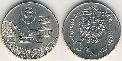 10 Zloty Repubblica Popolare di Polonia (1952-1990) Rame/Nichel 
