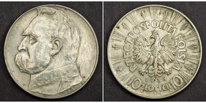 10 Zloty Zweite Polnische Republik (1918 - 1939) Silber Józef Piłsudski