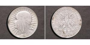 10 Zloty Zweite Polnische Republik (1918 - 1939) Silber Hedwig von Anjou