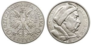 10 Zloty Poland / Second Polish Republic (1918 - 1939) Silver John III Sobieski (1629-1696)