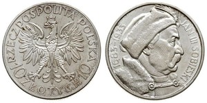 10 Zloty Poland / Second Polish Republic (1918 - 1939) Silver John III Sobieski (1629-1696)