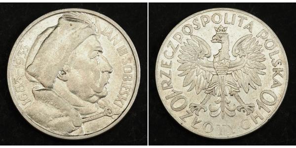 10 Zloty Poland / Second Polish Republic (1918 - 1939) Silver John III Sobieski (1629-1696)