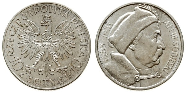 10 Zloty Poland / Second Polish Republic (1918 - 1939) Silver John III Sobieski (1629-1696)