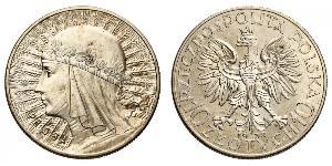 10 Zloty Second Polish Republic (1918 - 1939) Silver Jadwiga of Poland