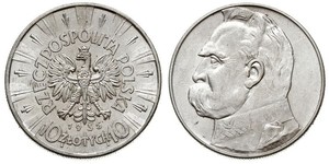 10 Zloty Second Polish Republic (1918 - 1939) Silver Józef Piłsudski