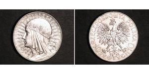 10 Zloty Second Polish Republic (1918 - 1939) Silver Jadwiga of Poland