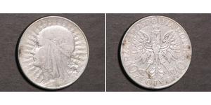 10 Zloty Second Polish Republic (1918 - 1939) Silver Jadwiga of Poland