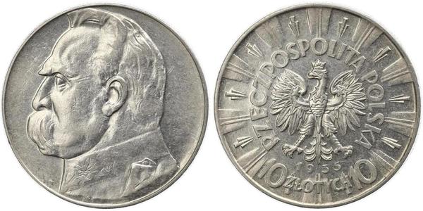 10 Zloty Second Polish Republic (1918 - 1939) Silver Józef Piłsudski