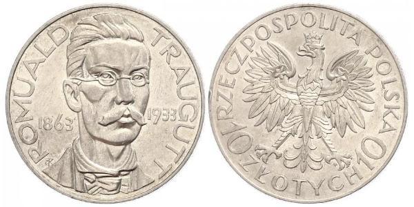 10 Zloty Second Polish Republic (1918 - 1939) Silver Romuald Traugutt