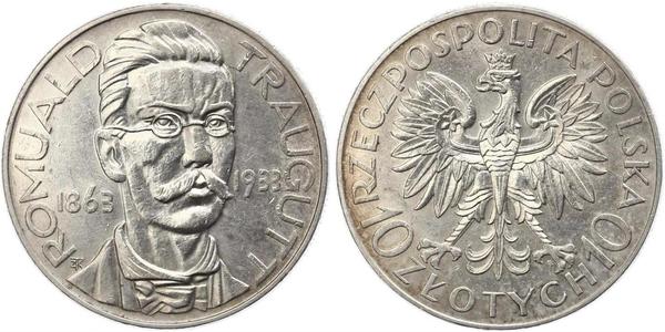10 Zloty Second Polish Republic (1918 - 1939) Silver Romuald Traugutt