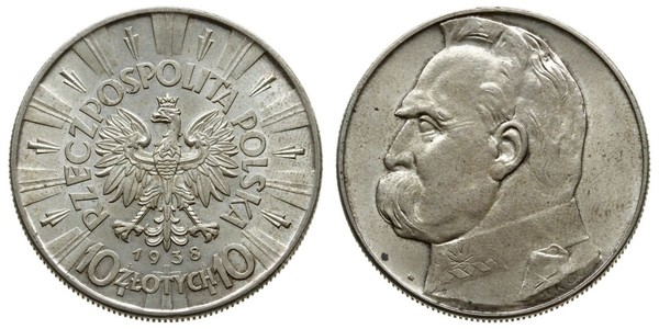 10 Zloty Second Polish Republic (1918 - 1939) Silver Józef Piłsudski