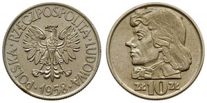 10 Zloty Repubblica Popolare di Polonia (1952-1990)  