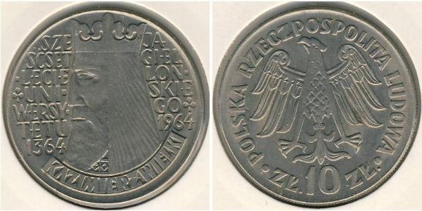 10 Zloty República Popular de Polonia (1952-1990)  