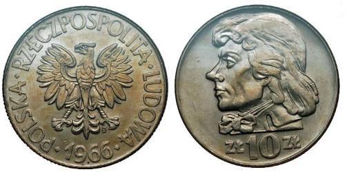 10 Zloty République populaire de Pologne (1952-1990)  