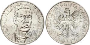 10 Zloty Second Polish Republic (1918 - 1939)  Romuald Traugutt