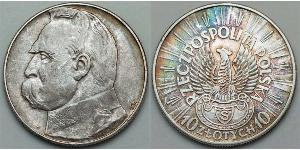10 Zloty Seconda Repubblica Polacca (1918 - 1939)  