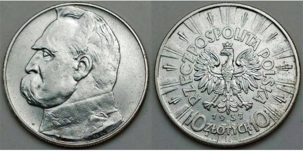 10 Zloty Zweite Polnische Republik (1918 - 1939)  