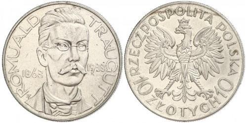 10 Zloty 波兰第二共和国 (1918 - 1939)  Romuald Traugutt