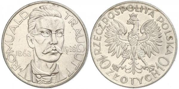 10 Zloty 波兰第二共和国 (1918 - 1939)  Romuald Traugutt