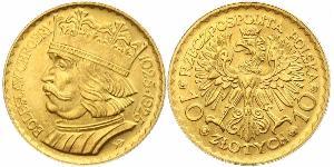 10 Zloty 波兰第二共和国 (1918 - 1939) 金 
