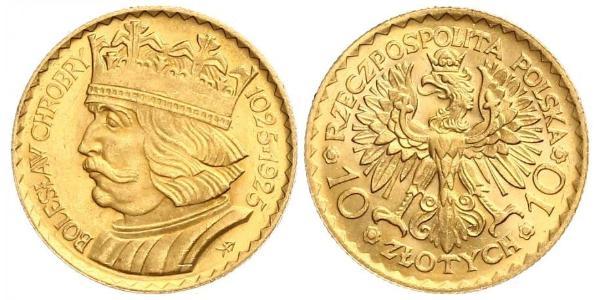 10 Zloty 波兰第二共和国 (1918 - 1939) 金 