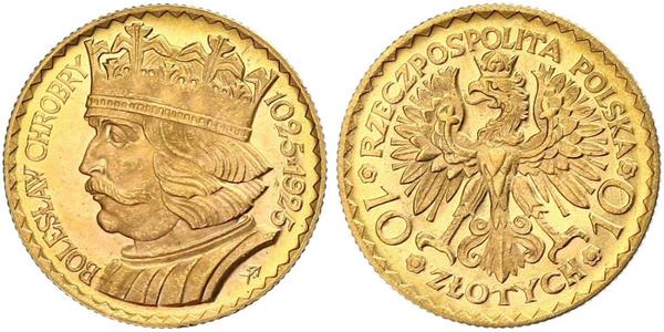 10 Zloty 波兰第二共和国 (1918 - 1939) 金 