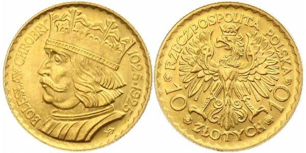 10 Zloty 波兰第二共和国 (1918 - 1939) 金 