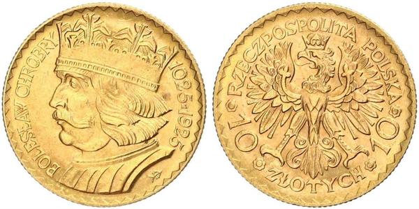 10 Zloty 波兰第二共和国 (1918 - 1939) 金 