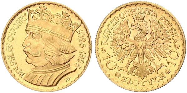 10 Zloty 波兰第二共和国 (1918 - 1939) 金 